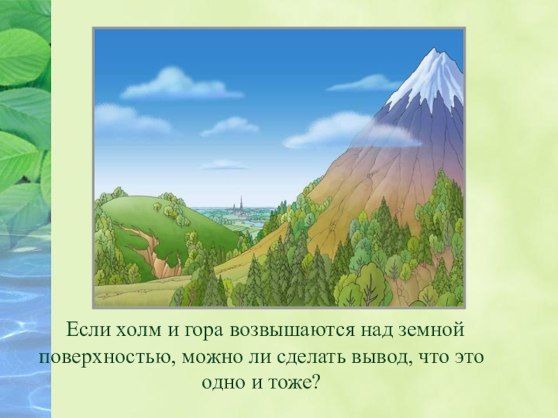 Толя коля и оля рисовали картинки изображающие разные формы земной поверхности