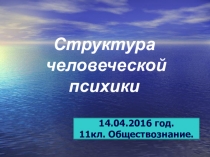 Презентация к уроку обществознание в 11 классе по теме: Структура человеческой психики