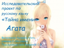Презентация по русскому языку Наши проекты. Тайна имени ( 3 класс)