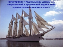 Презентация по русскому языку прилагательные женского рода