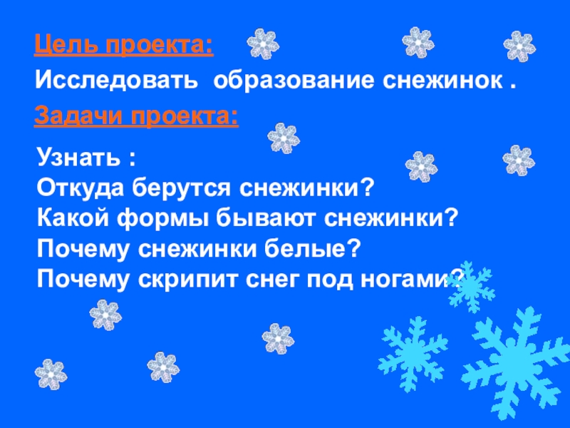 Почему снег белый проект