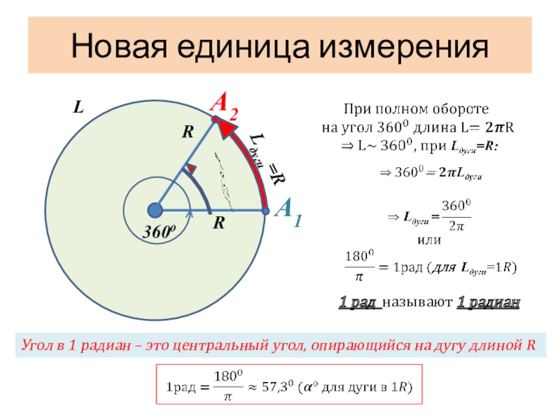 Чему равен 1 радиан