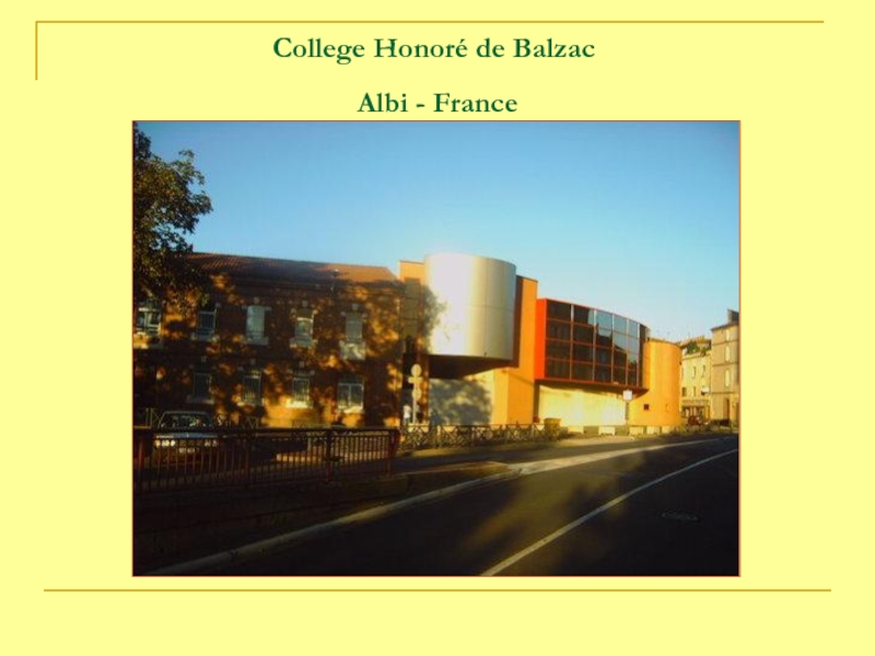 College Honoré de Balzac  Albi - France