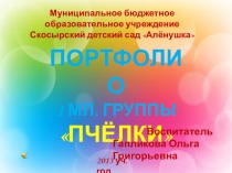 Презентация Портфолио группы младшая группа