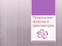 Презентация по изобразительному искусству на тему Природные формы в архитектуре (2 класс)