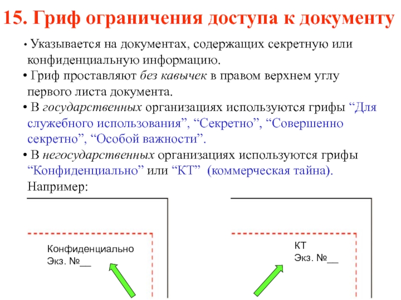 Ограничение документа. Гриф ограничения доступа к документу. Реквизит гриф ограничения доступа к документу. Гриф ограничения доступа к документу проставляют:. Укажите место оформления грифа ограничения доступа к документу.