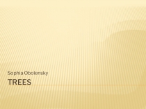 Презентация ученицы 7 н класса Оболенской Софьи на тему Деревья