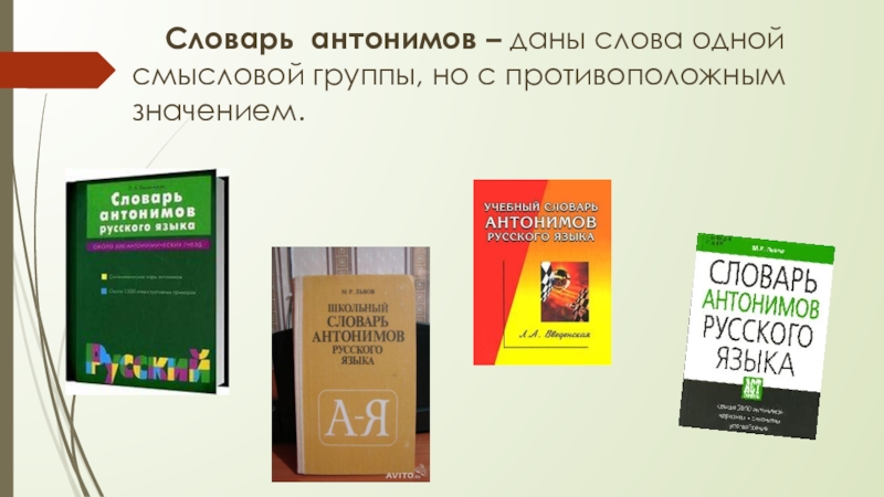 Проект по русскому языку 2 класс в словари за частями речи словарь антонимов