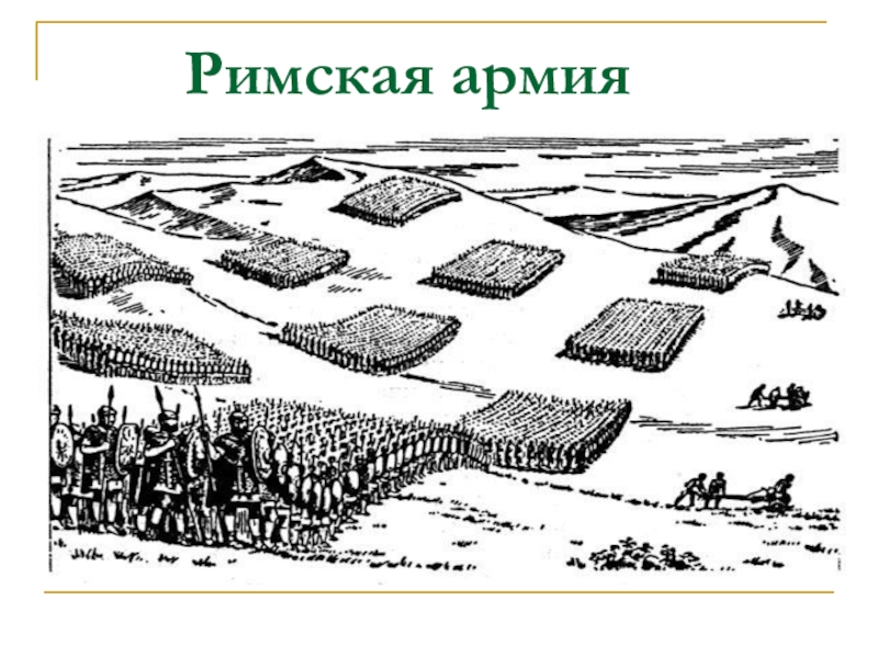 Нарисуйте схему римское войско