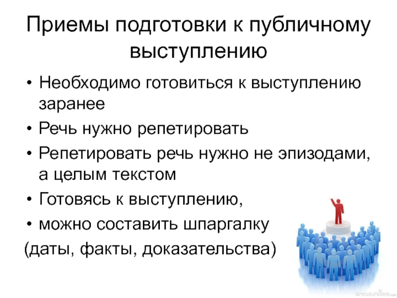 План подготовки к выступлению публичному