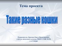 Презентация проекта по окружающему миру Кошки