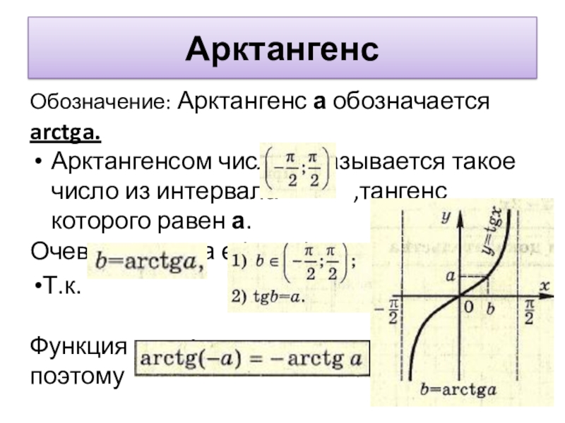 Презентация арксинус арккосинус арктангенс арккотангенс 10 класс мордкович