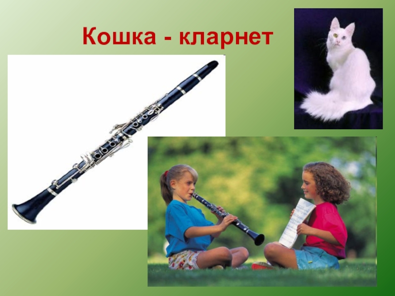 Рисунок кларнет и кошка