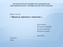Формирование у детей навыков безопасного поведения на дорогах