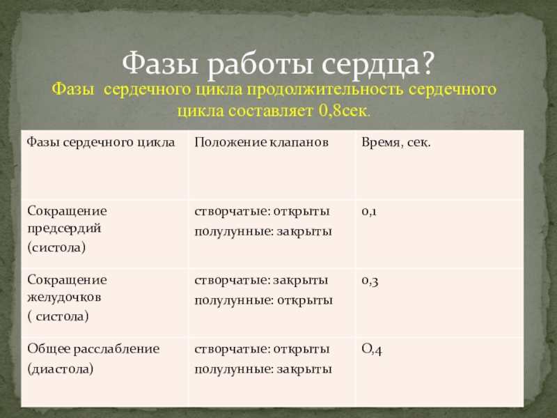 Продолжительность сердечного цикла. Фазы работы сердца. Фазы работы. Фазы цикла деятельности сердца. Длительность фаз сердечного цикла.