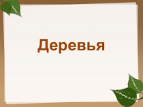 Презентация для старшей группы Деревья