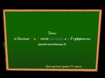 Презентация по русскому языку Гласные о и е в суффиксах прилагательных
