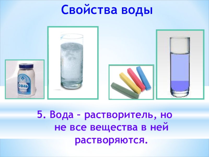 Характеристики воды 5 класс