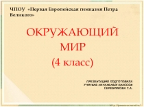 Презентация к уроку окружающего мира по теме Петр Великий