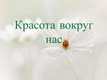 Презентация к интегрированному уроку изо и технология.Красота вокруг нас