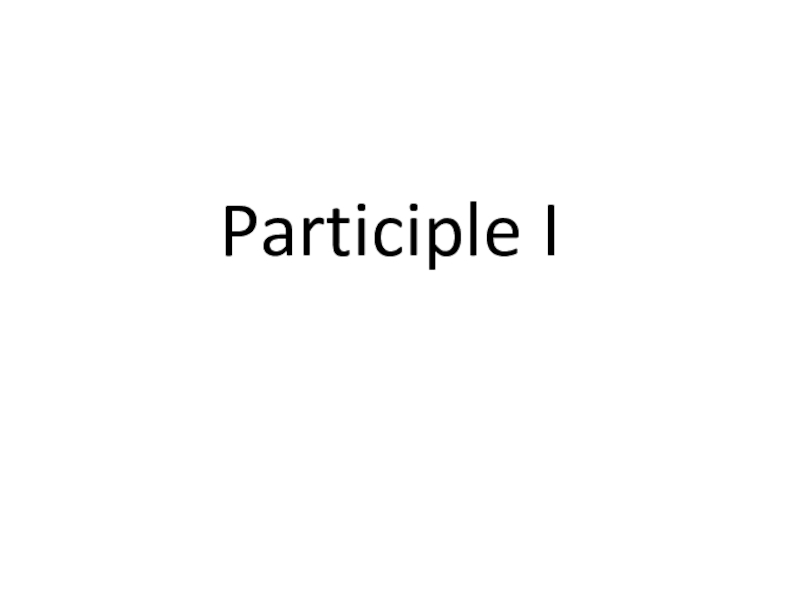 Participle I