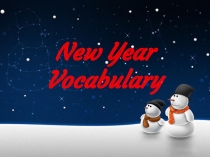 : New Year Vocabulary