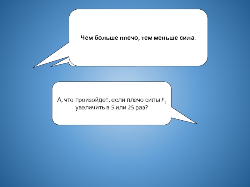 Большое малыми силами. Плечо силы чем больше. Чем больше плечо тем больше сила. Если сила больше, то плечо. Чем меньше плечо силы тем.