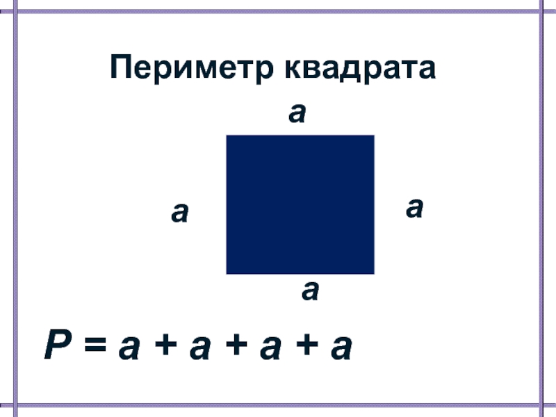 Периметр квадрата рисунок