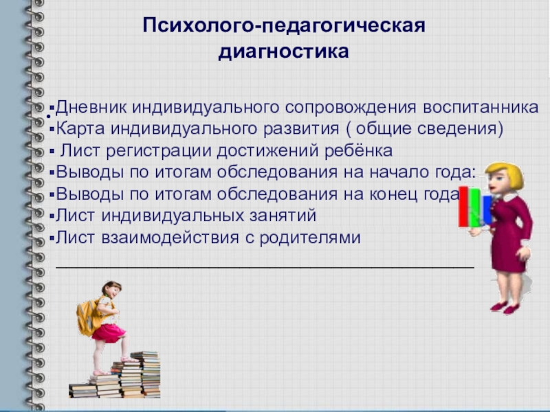 Диагностика подростков. Педагогическая диагностика индивидуального развития. Дневник индивидуального сопровождения. «Дневник индивидуального сопровождения ребёнка». Журнал индивидуального психолого-педагогического сопровождения.