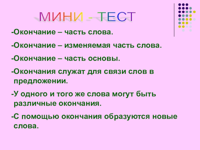 Части слова. Окончание это изменяемая часть слова. Изминяемоя часть слово. Корень это изменяемая часть слова. Окончание часть слова.