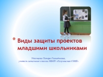 Презентация Виды защиты проектов младшими школьниками