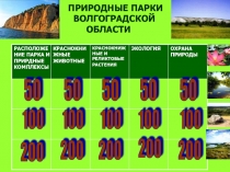 Презентация по экологии Природные парки Волгоградской области