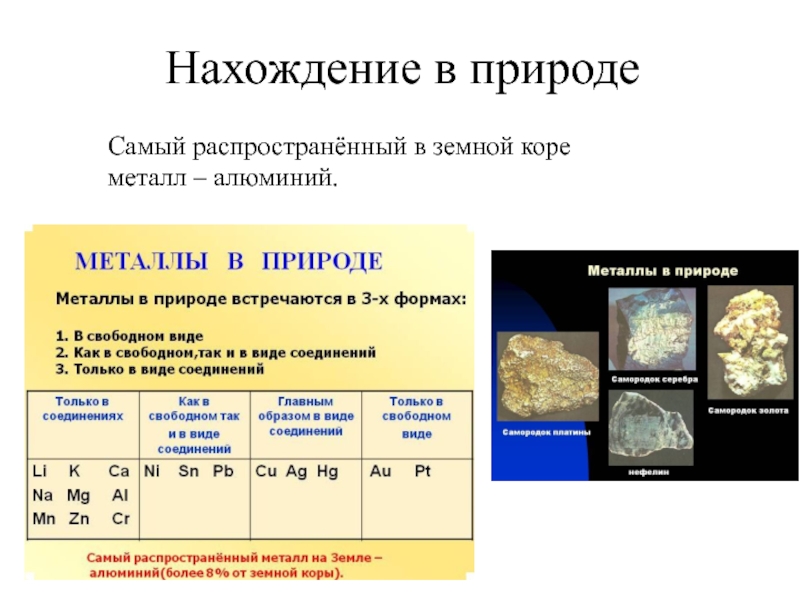 Металлы в природе проект