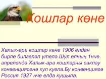 Презентация по биологии на тему День птиц -Кошлар безнең дуслар