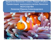 Презентация на урок биологии Рыбы