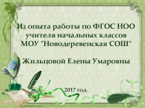 Презентация Из опыта работы