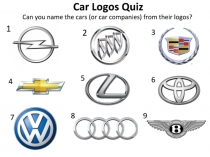 Презентация Car logos quiz / Викторина Автомобильные бренды