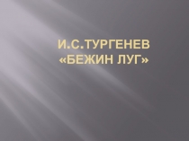Презентация по литературе на тему И.С. Тургенев Бежин луг (6класс)