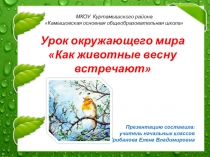 Презентация к уроку окружающего мира Как животные весну встречают