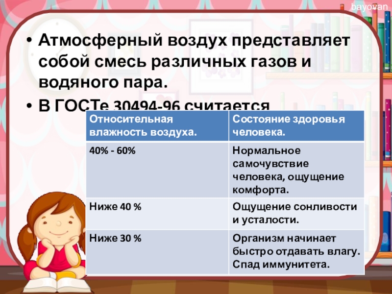 Атмосфера представляет собой смесь газов