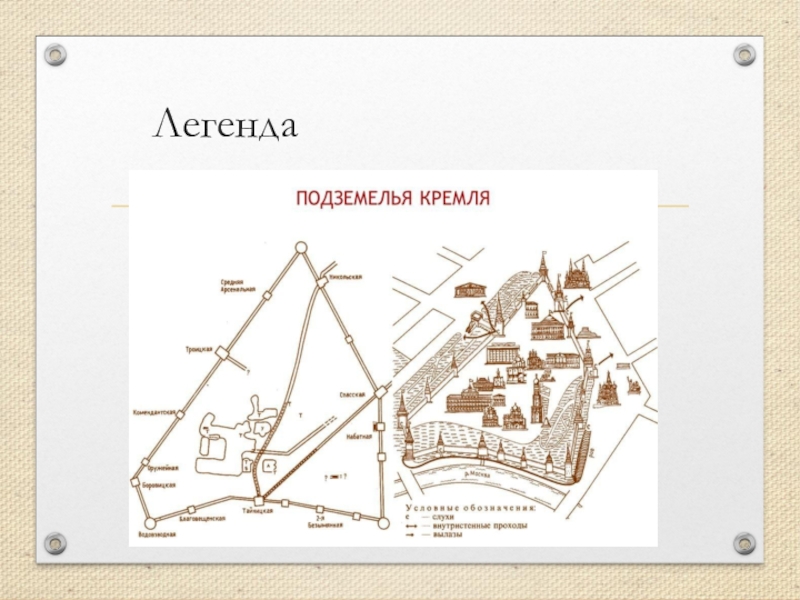 Карта подземелий кремля