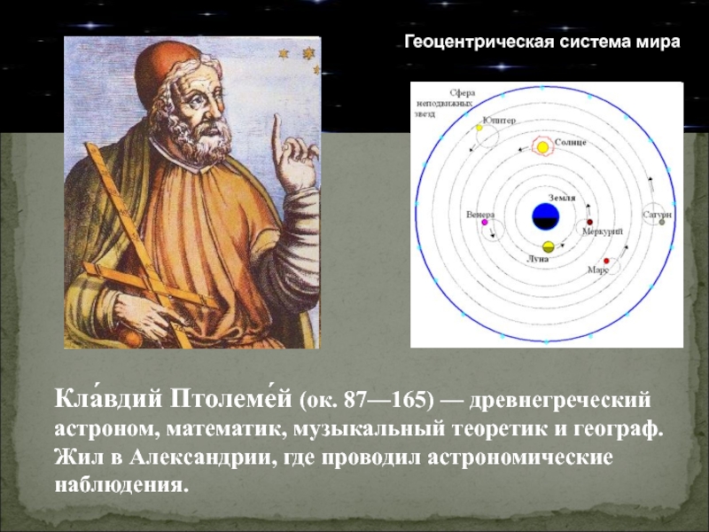 Геоцентрическая система рисунок