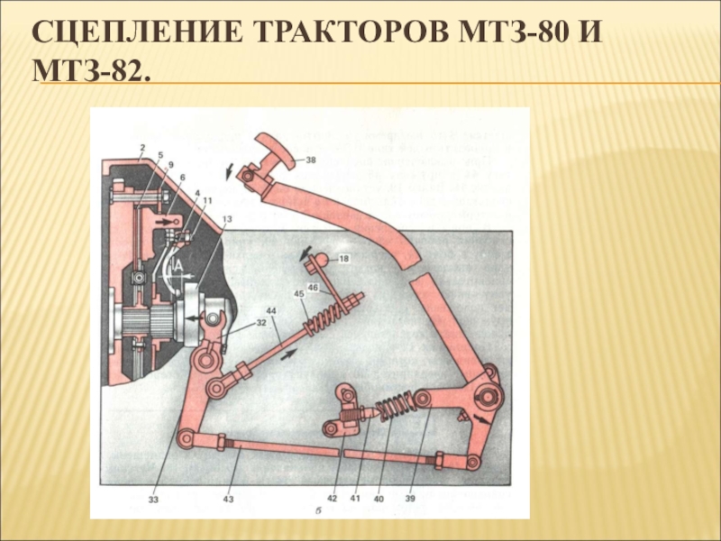 Сцепление мтз 80 схема