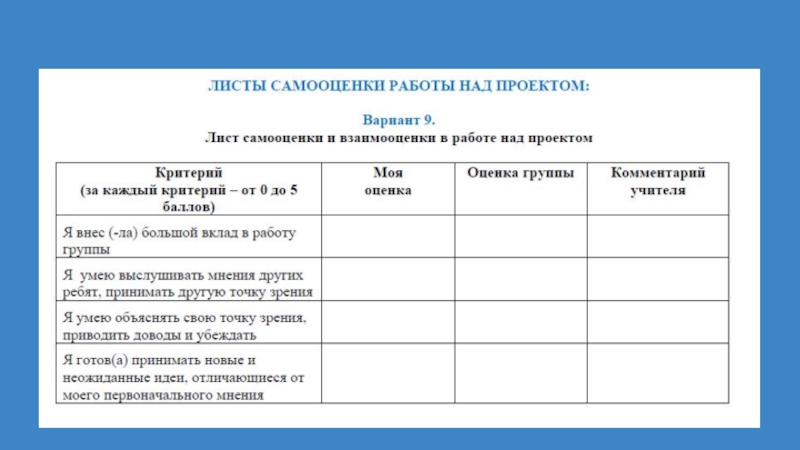 Лист рекомендаций образец