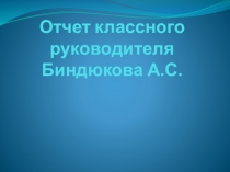 отчет классного руководителя