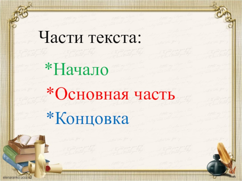 Презентация по теме текст 4 класс школа россии