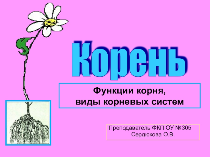 Корни урок 8 класс