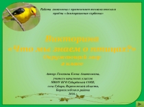 Викторина Что мы знаем о птицах?. 2 класс. Анимированная сорбонка.