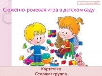 Презентация Картотека по сюжетно - ролевой игре очень удобно распечатал и заламинировал , постоянно под рукой для молодых специалистов.