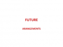 Презентация по английскому языку по теме Future arrangements (7 класс)
